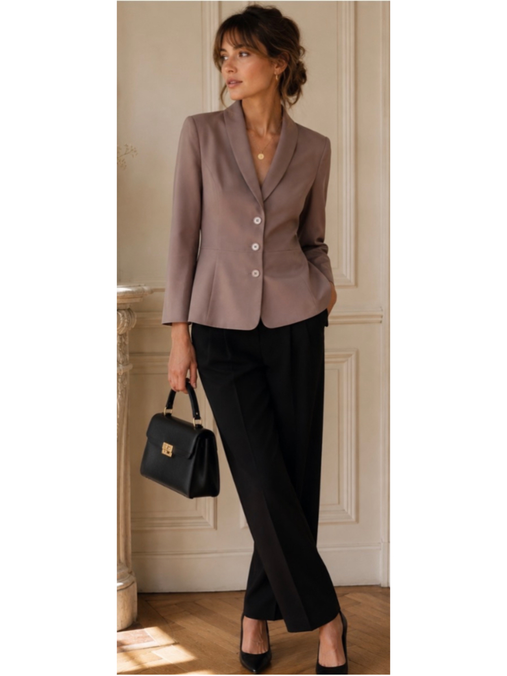 Women's Zapa Taupe Blazer Jacket Size 38/6